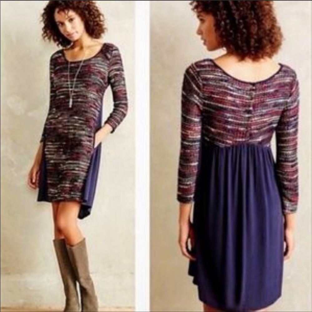 Maeve Anthropologie tweed dress w pockets